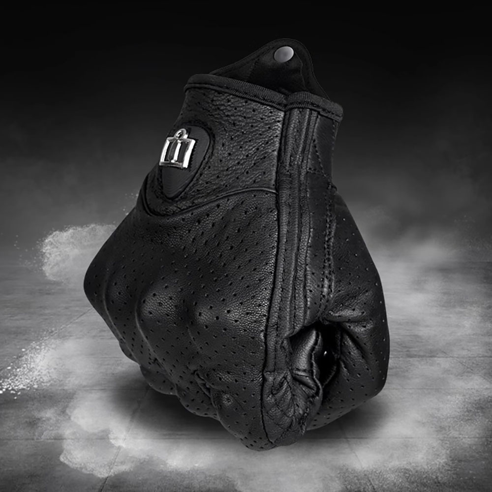 Motorcycle Gloves Leather Knuckle - قفازات دراجات نارية للرجال والنساء، قفازات