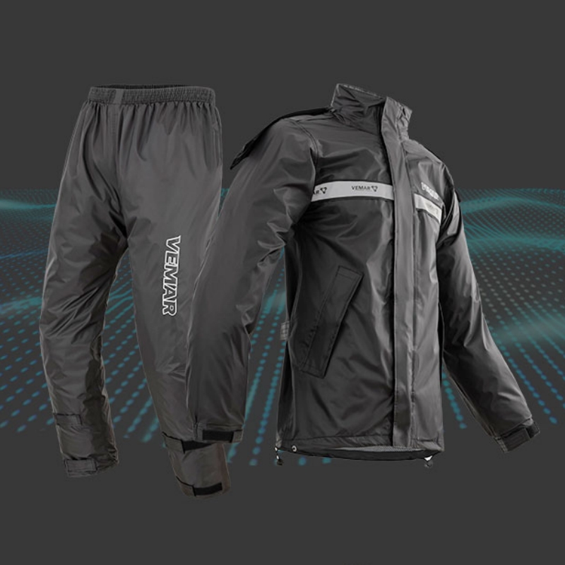 Motorcycle Rain Suit 2 Piece - 2-Piece/Set VEMAR سترة وسراويل بدلة المطر