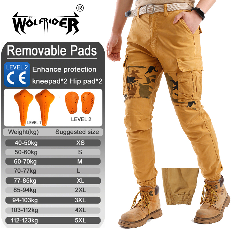 Motorcycle Pants Riding Armored - الرجال دراجة نارية العمل السراويل CE