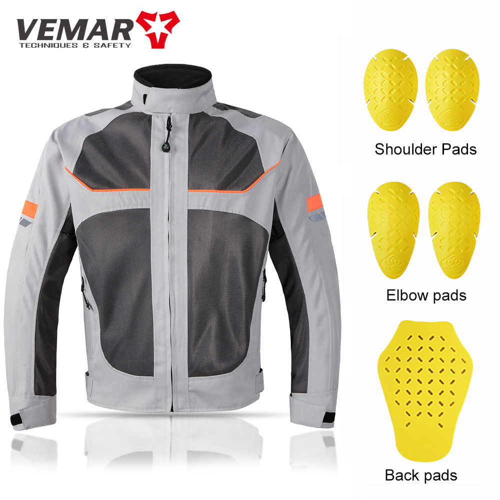Motorcycle Mesh Jacket Summer Breathable - سترة دراجة نارية للرجال من Vemar،