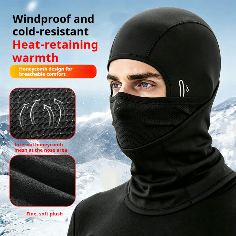 Motorcycle Neck Gaiter Balaclava - غطاء رأس من الصوف للشتاء، واقي