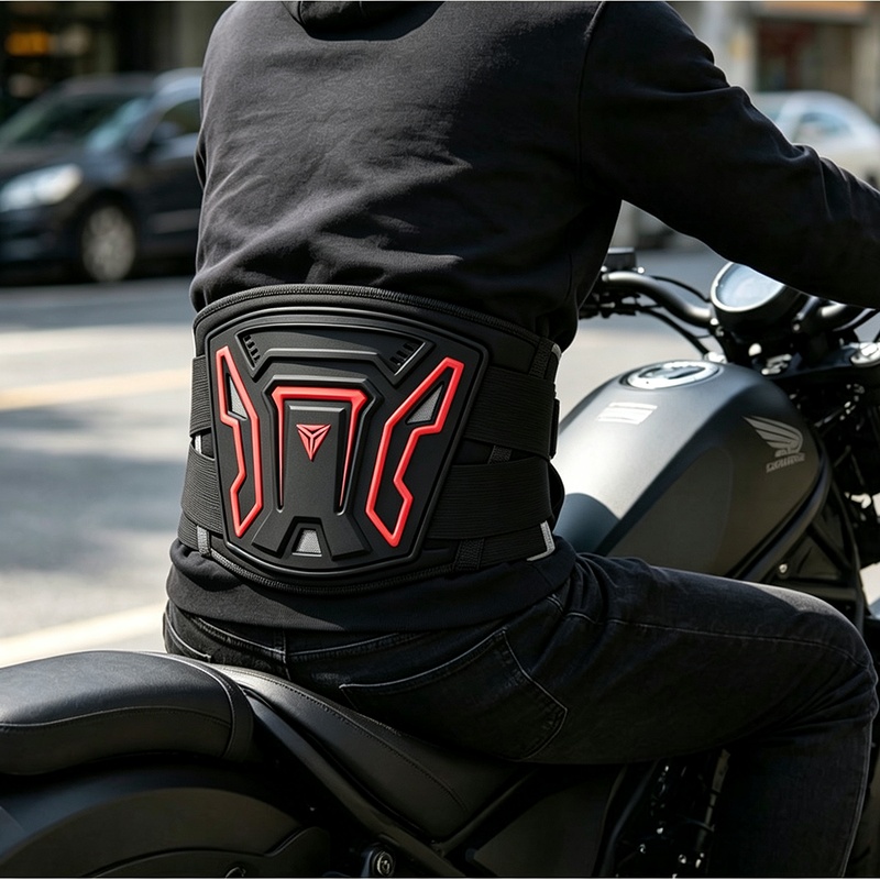 Motorcycle Kidney Belt Riding - حزام حماية للخصر قابل للتعديل وقابل