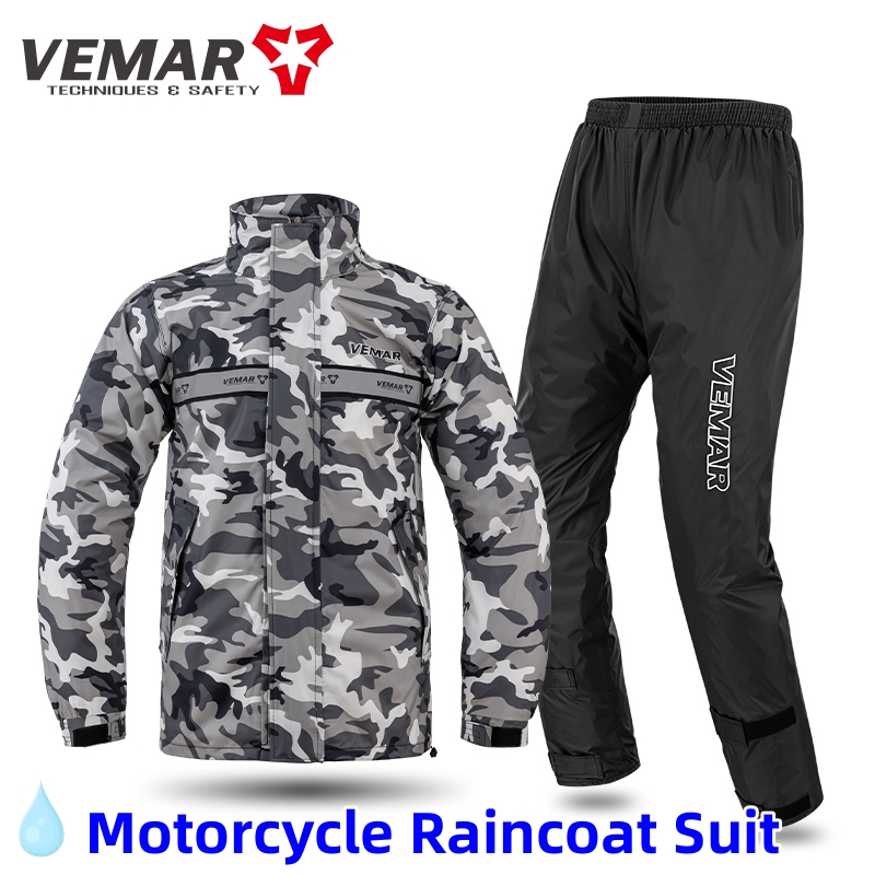 Motorcycle Rain Suit 2 Piece - بدلة دراجات نارية عاكسة للضوء ومقاومة