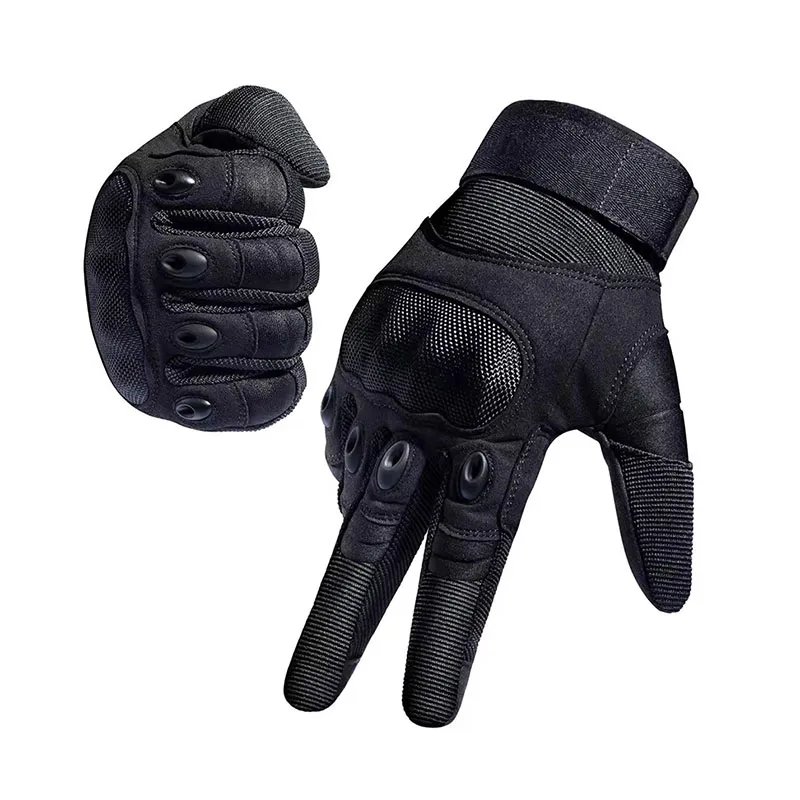 قفازات تكتيكية كاملة الأصابع ل - مراجعة Motorcycle Gloves Leather Knuckle وسعره