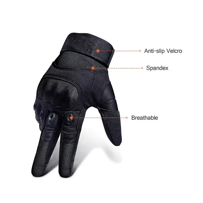 قفازات تكتيكية كاملة الأصابع ل - مراجعة Motorcycle Gloves Leather Knuckle وسعره
