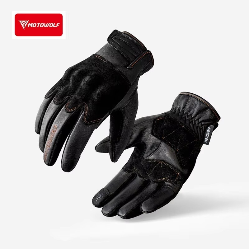 قفازات جلدية للدراجات النارية  - مراجعة Motorcycle Gloves Leather Knuckle وسعره