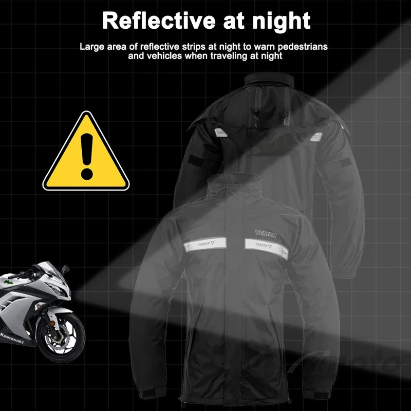 بدلة مطر للدراجات النارية للرج - مراجعة Motorcycle Riding Jacket Waterproof وسعره