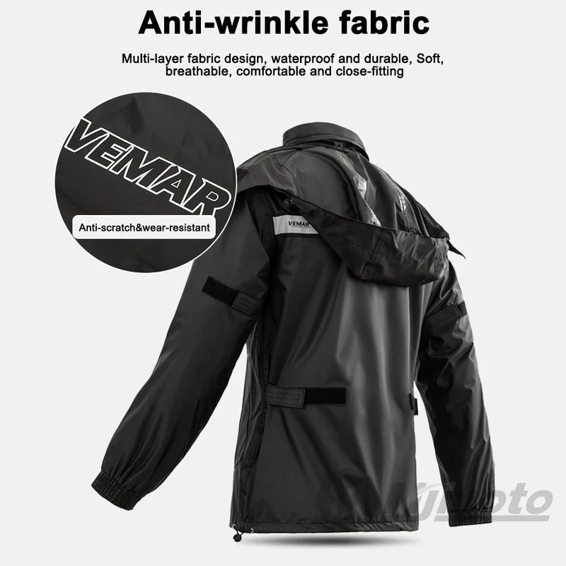 بدلة مطر للدراجات النارية للرج - مراجعة Motorcycle Riding Jacket Waterproof وسعره