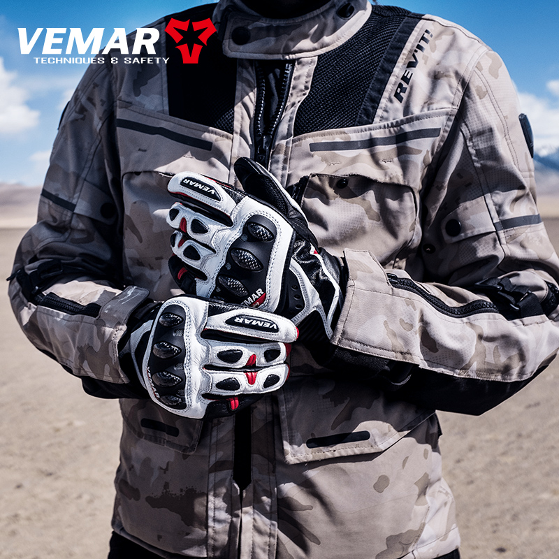 قفازات دراجات نارية لجميع المو - مراجعة Motorcycle Gloves Leather Knuckle وسعره