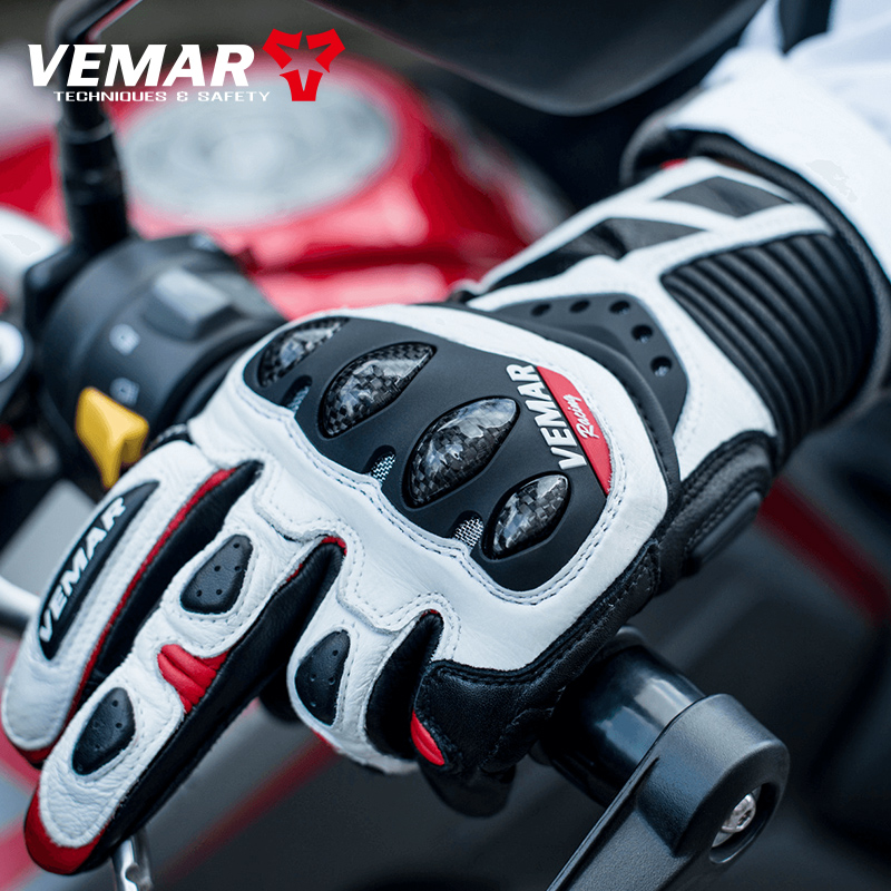 قفازات دراجات نارية لجميع المو - مراجعة Motorcycle Gloves Leather Knuckle وسعره