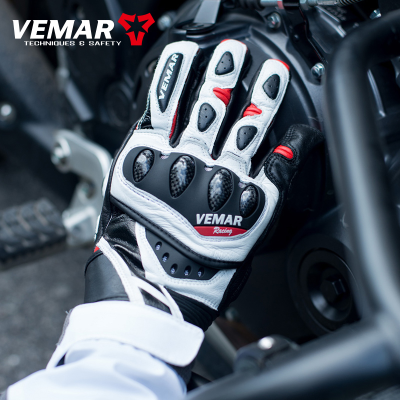 قفازات دراجات نارية لجميع المو - مراجعة Motorcycle Gloves Leather Knuckle وسعره