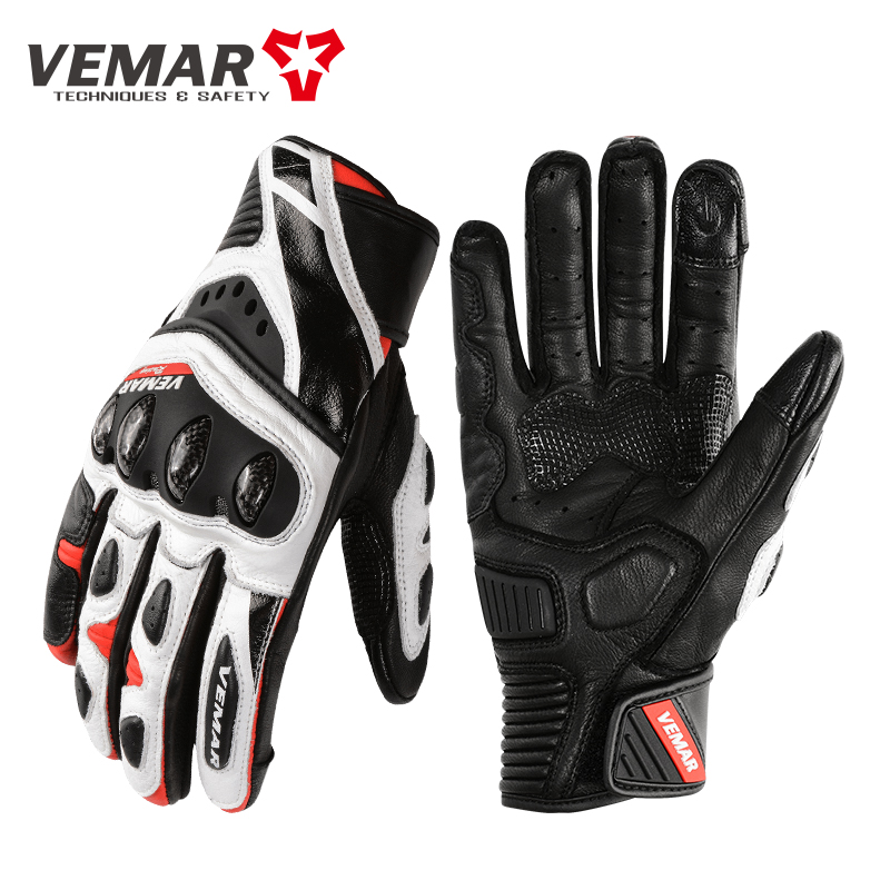 قفازات دراجات نارية لجميع المو - مراجعة Motorcycle Gloves Leather Knuckle وسعره
