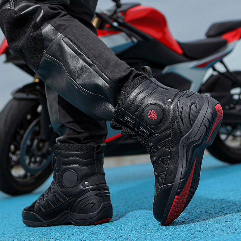 أحذية ركوب الدراجات النارية ال - مراجعة Motorcycle Boots Waterproof Riding وسعره