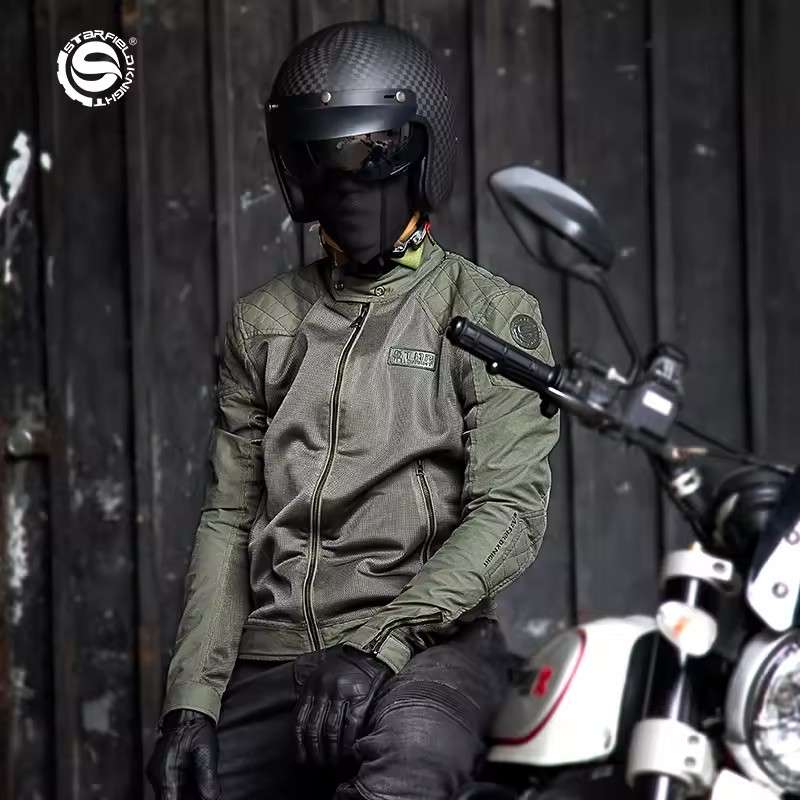 سترة ستار فيلد نايت جرين للدرا - مراجعة Motorcycle Mesh Jacket Summer Breathable وسعره