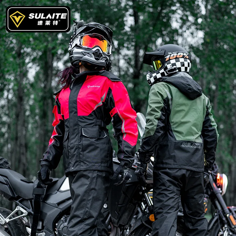 طقم بدلة معطف واق من المطر مضا - مراجعة Motorcycle Riding Jacket Waterproof وسعره