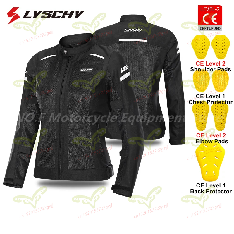 سترة دراجات نارية من LYSCHY صي - مراجعة Motorcycle Mesh Jacket Summer Breathable وسعره