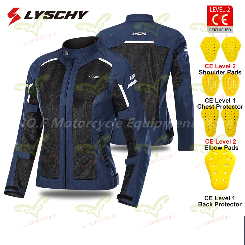 سترة دراجات نارية من LYSCHY صي - مراجعة Motorcycle Mesh Jacket Summer Breathable وسعره