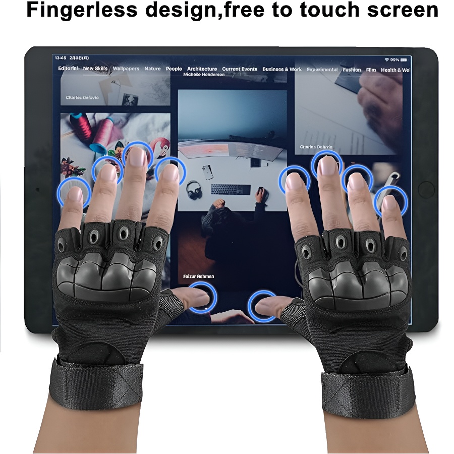 قفازات دراجات نارية للرجال مع  - مراجعة Motorcycle Gloves Leather Knuckle وسعره
