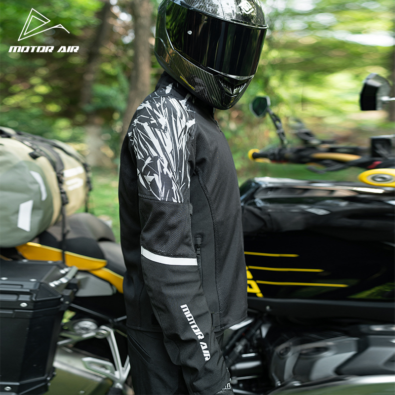 سترة دراجات نارية سوداء للرجال - مراجعة Motorcycle Mesh Jacket Summer Breathable وسعره