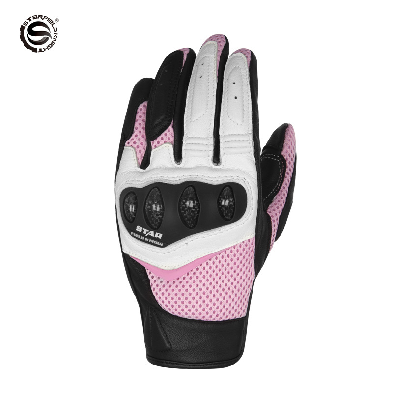 قفازات دراجات نارية نسائية من  - مراجعة Motorcycle Gloves Leather Knuckle وسعره