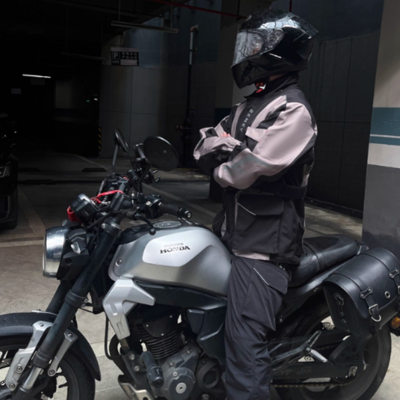 بدلة مطر جديدة للدراجات الناري - مراجعة Motorcycle Rain Suit 2 Piece وسعره