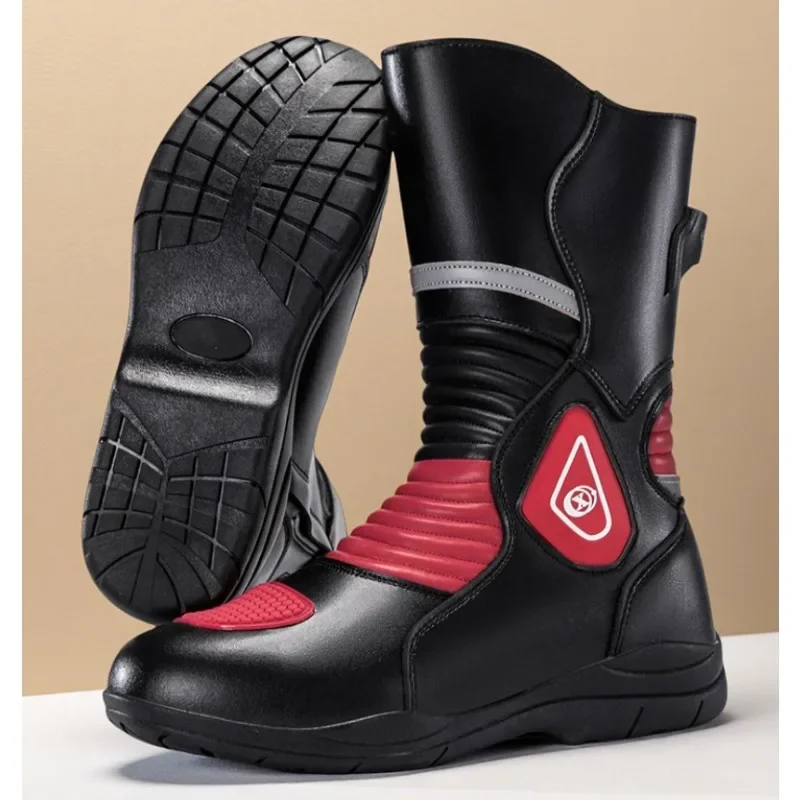 أحذية دراجات نارية جلدية للرجا - مراجعة Motorcycle Boots Waterproof Riding وسعره