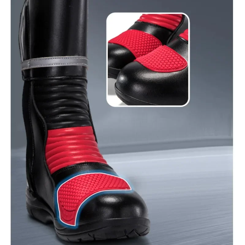 أحذية دراجات نارية جلدية للرجا - مراجعة Motorcycle Boots Waterproof Riding وسعره