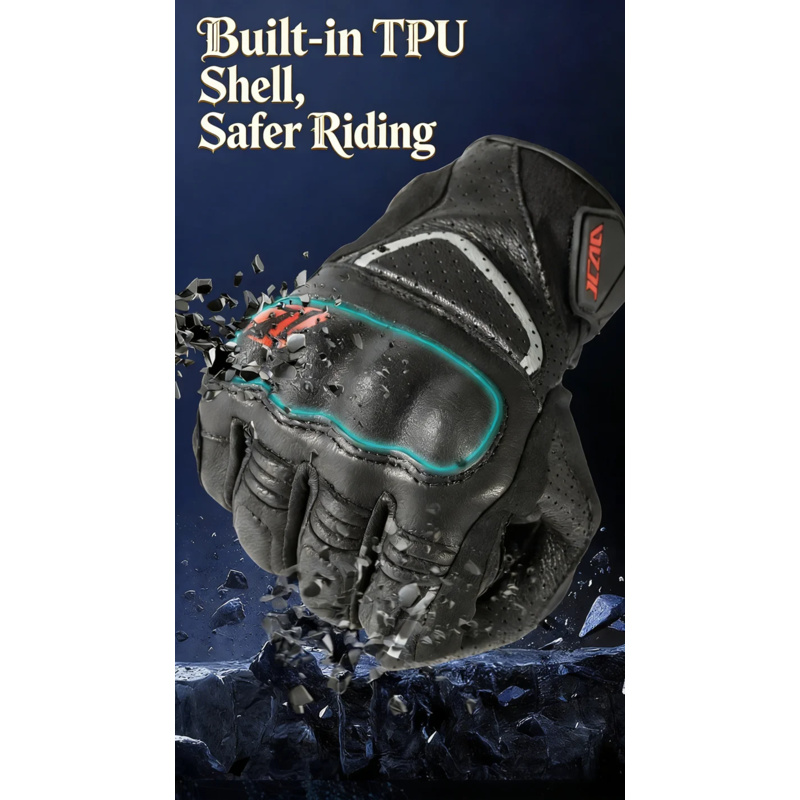 للجنسين جلد الماعز ركوب الرياض - مراجعة Motorcycle Gloves Leather Knuckle وسعره