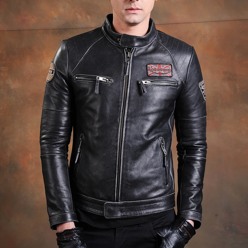 جاكيت لراكبي الدراجات من الجلد - مراجعة Leather Motorcycle Jacket Biker وسعره