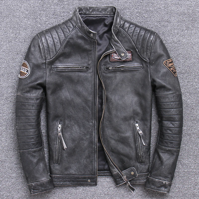 جاكيت لراكبي الدراجات من الجلد - مراجعة Leather Motorcycle Jacket Biker وسعره