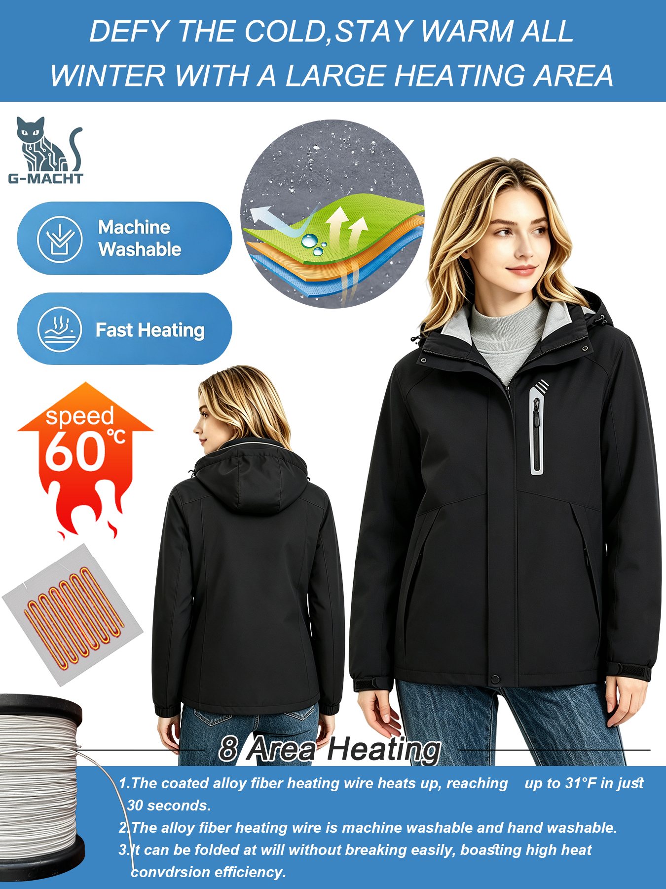 سترة شتوية حرارية مقاومة للريا - مراجعة Motorcycle Jacket Thermal Liner وسعره