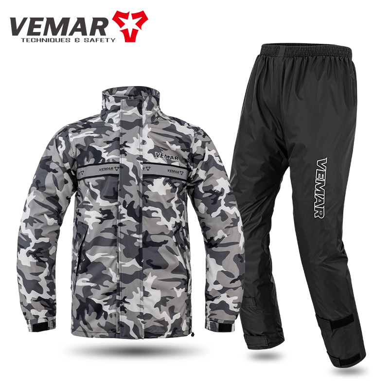 2-Piece/Set VEMAR سترة وسراويل - مراجعة Motorcycle Rain Suit 2 Piece وسعره