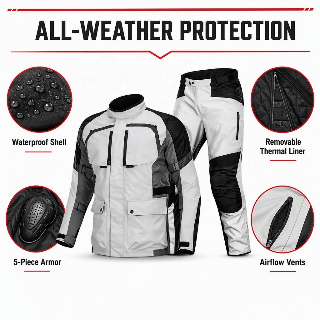 سترة دراجة نارية مقاومة للماء  - مراجعة Motorcycle Riding Jacket Waterproof وسعره