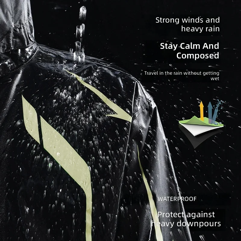 بدلة مطر للدراجات النارية مقاو - مراجعة Motorcycle Rain Suit 2 Piece وسعره