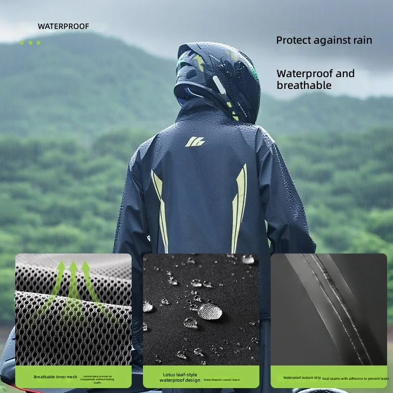 بدلة مطر للدراجات النارية مقاو - مراجعة Motorcycle Rain Suit 2 Piece وسعره
