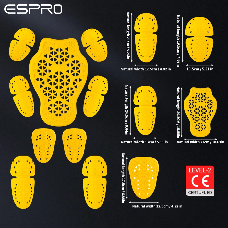 مجموعة من 4/5/9 قطع، درجة CE 2 - مراجعة Motorcycle Back Protector Ce Level 2 وسعره