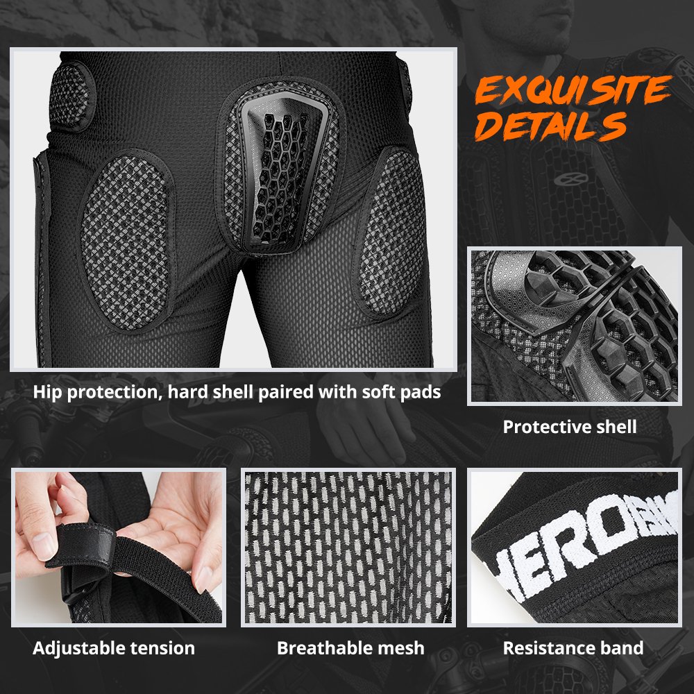 سروال دراجات نارية طويل مع حما - مراجعة Motorcycle Pants Riding Armored وسعره