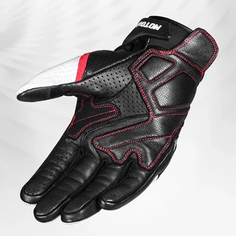 قفازات دراجات نارية من الجلد ا - مراجعة Motorcycle Gloves Leather Knuckle وسعره