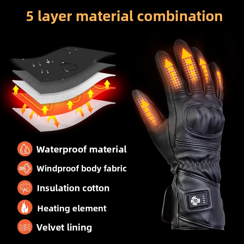قفازات دراجات نارية من الجلد ا - مراجعة Motorcycle Gloves Leather Knuckle وسعره