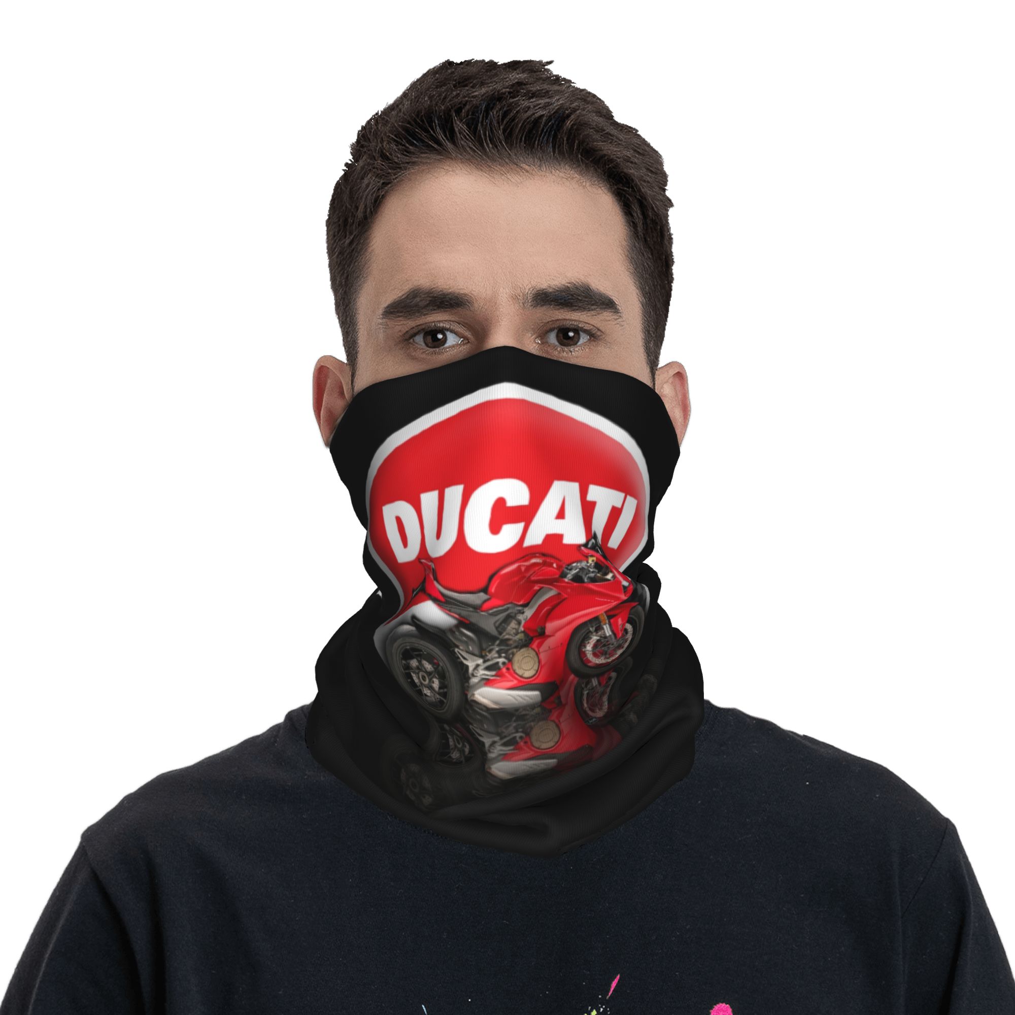 غطاء رقبة ووجه مخصص بتصميم دوك - مراجعة Motorcycle Neck Gaiter Balaclava وسعره