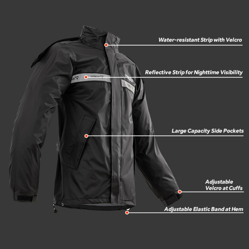 بدلة مطر للدراجات النارية للرج - مراجعة Motorcycle Rain Suit 2 Piece وسعره