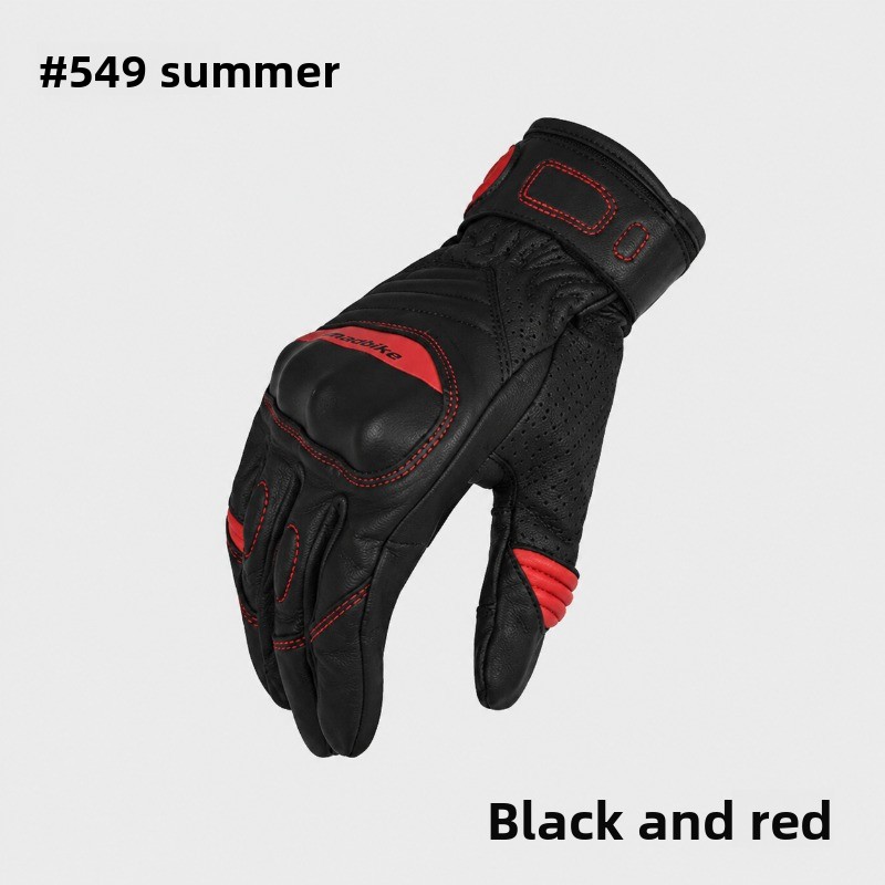 قفازات ستار فيلد نايت الصيفية  - مراجعة Motorcycle Gloves Leather Knuckle وسعره