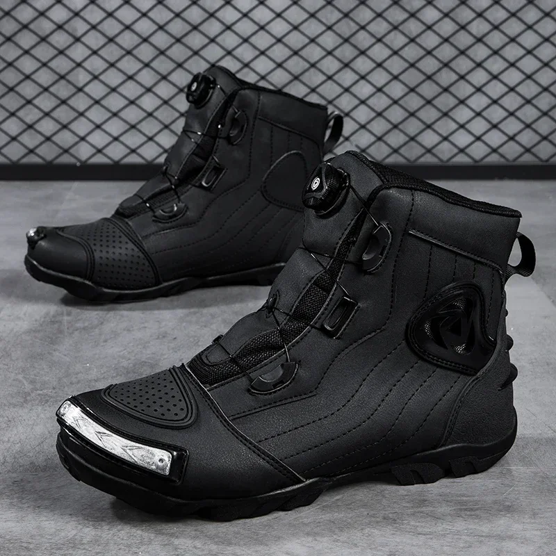 أحذية للدراجات النارية مضادة ل - مراجعة Motorcycle Boots Waterproof Riding وسعره