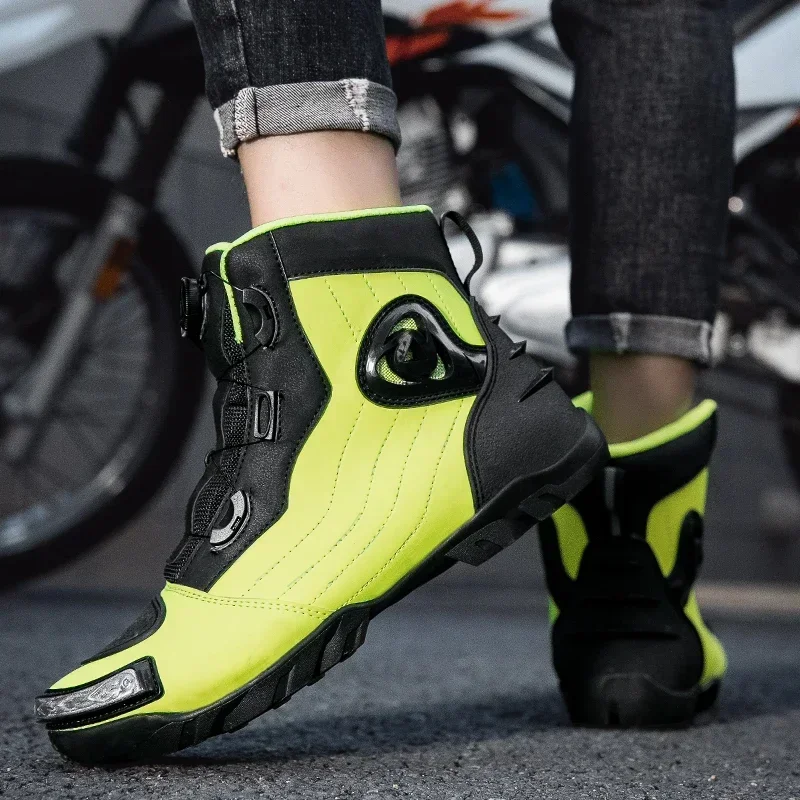 أحذية للدراجات النارية مضادة ل - مراجعة Motorcycle Boots Waterproof Riding وسعره