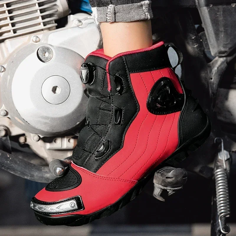 أحذية للدراجات النارية مضادة ل - مراجعة Motorcycle Boots Waterproof Riding وسعره