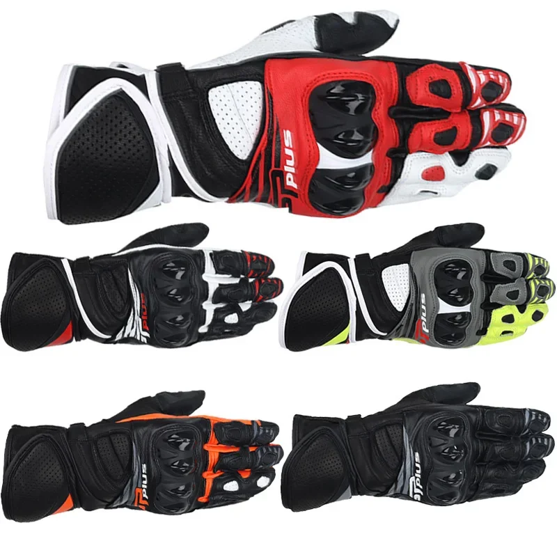 قفازات طويلة من الجلد للدراجات - مراجعة Motorcycle Gloves Leather Knuckle وسعره