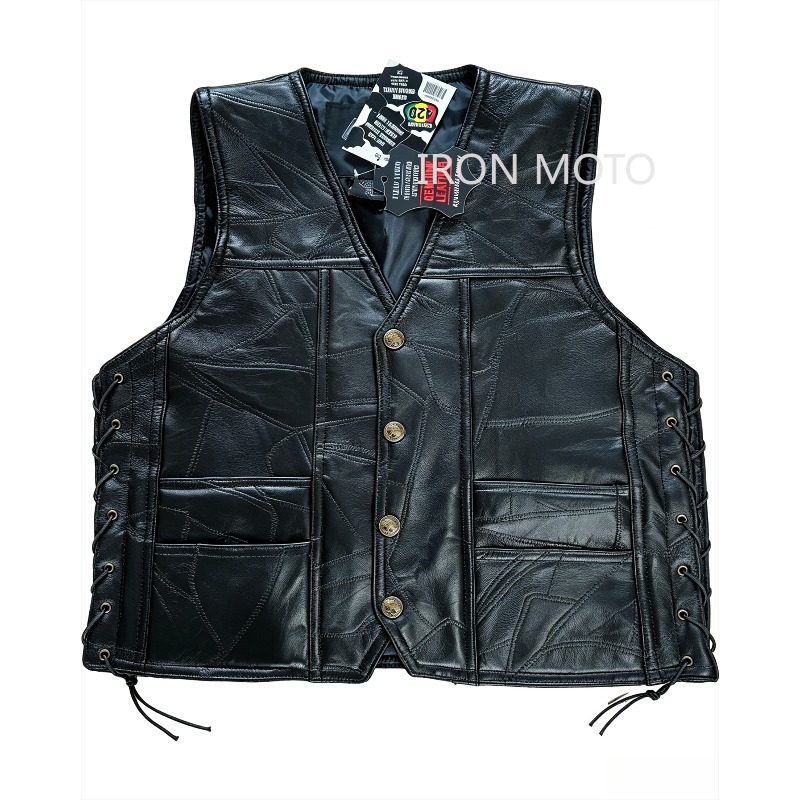 سترة جلدية كبيرة للدراجات النا - مراجعة Leather Motorcycle Jacket Biker وسعره