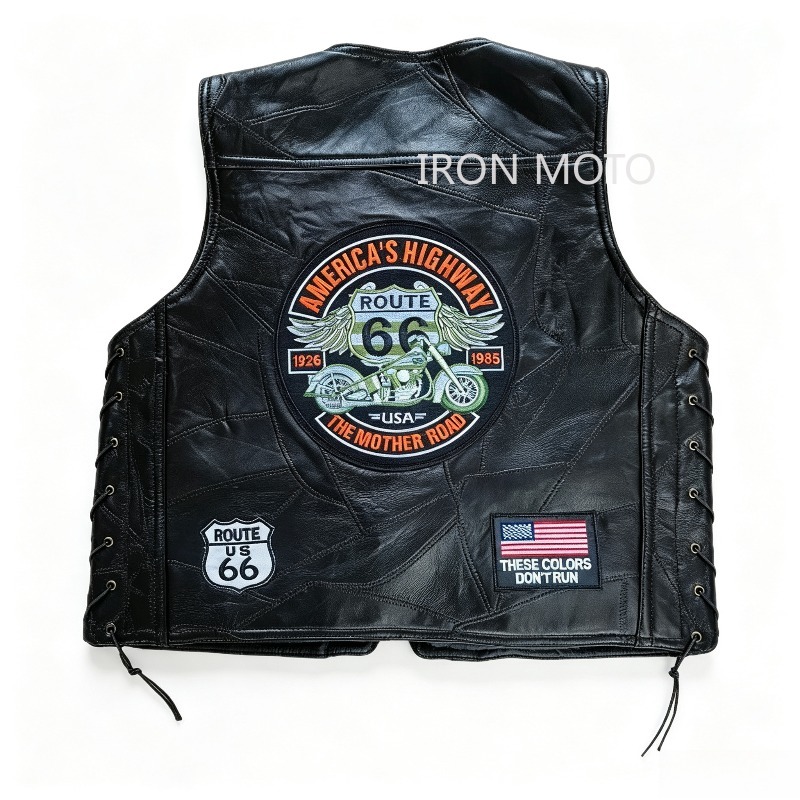 سترة جلدية كبيرة للدراجات النا - مراجعة Leather Motorcycle Jacket Biker وسعره