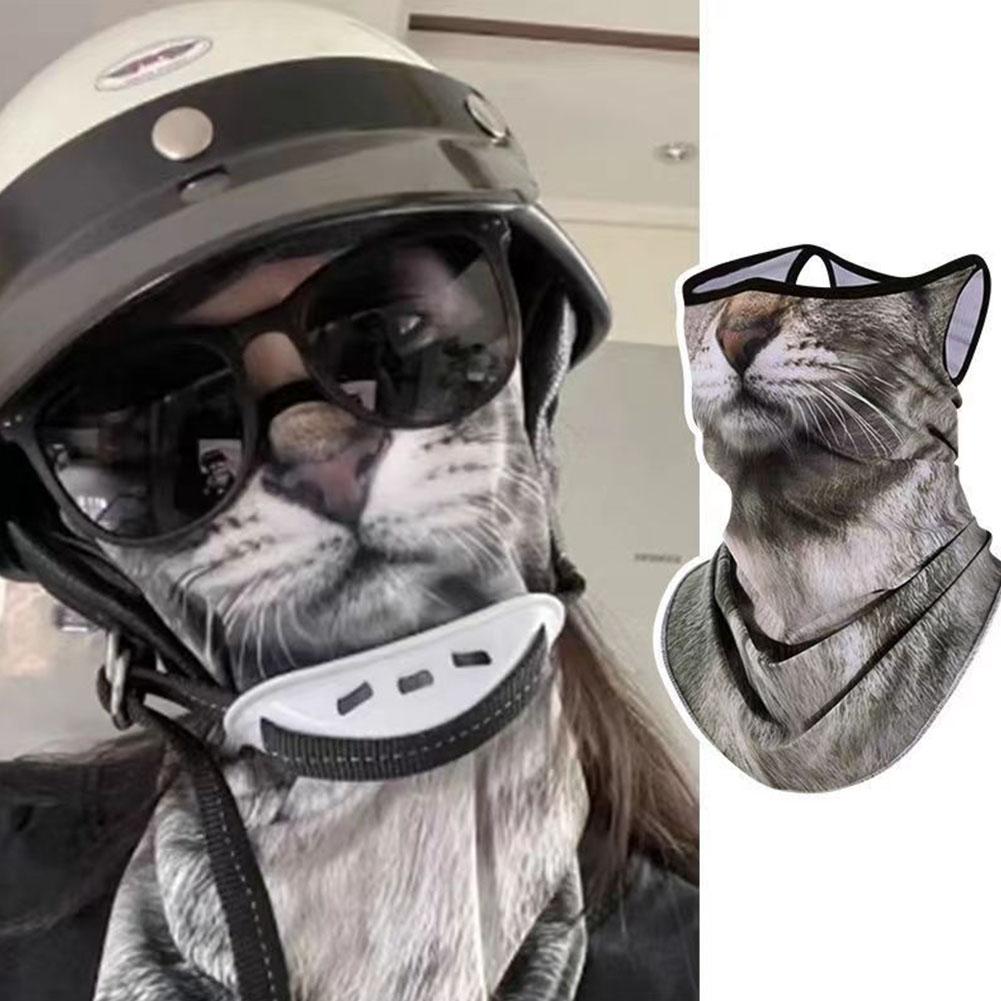 ثلاثية الأبعاد لطيف الحيوان با - مراجعة Motorcycle Neck Gaiter Balaclava وسعره