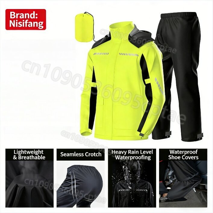 بدلة مطر للدراجات النارية مقاو - مراجعة Motorcycle Riding Jacket Waterproof وسعره